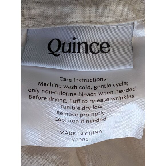 Quince European 100% Linen Duvet Cover 3PC Set SAND Full/Queen - Picture 4 of 7